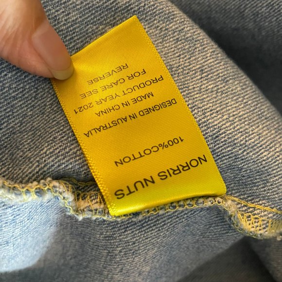 Norris Nuts Relaxed Denim Jacket Multi Logo Repeat - Picture 12 of 12